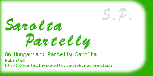 sarolta partelly business card